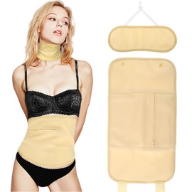 Castor Oil Pack Wrap, Reusable Organic Castor Oil Pack Wrap, Belly Wrap, Throat Castor Oil to Improve Circulation, Digestion, Neck Relaxation, Constipation, Muscle Pain (Beige)