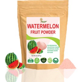 Indus Farms Superfoods All Natural Watermelon Fruit Powder, Instant Electrolytes, Pre-Workout & Post-Workout Supplement, Beverage Enhancer, Marinades, Sauces, Salads, Face Masks, GMO-Free, 8 oz