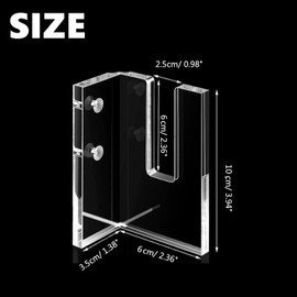 SAHENITEANA 4 Packs Skateboard Wall Mount Display, Acrylic Snowboard Wall Rack Stand, Suitable for All Types of Skateboard Garage, Living Room, Bedroom Display Racks (Black)