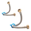 Pack of 2 Flexible Pipe Stainless Steel Braided Hose for