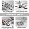 4 Pairs UPVC Window Restrictor Hook, Window Security Lock Stainless