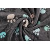 3 Puppy Blankets Super Soft Warm Sleep Mat Grey Print