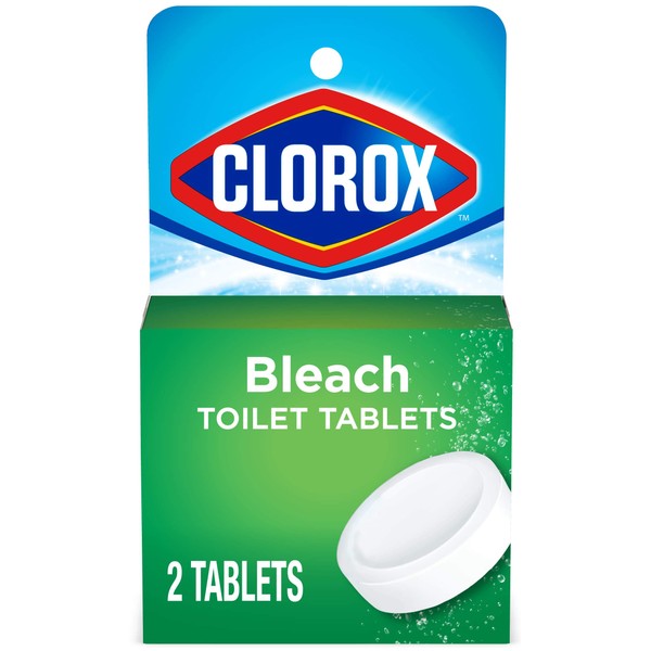 Clorox Automatic Toilet Bowl Cleaner Tablets with Bleach 3.5 Ounces Each, 2 Count (30024) (Packaging May Vary)
