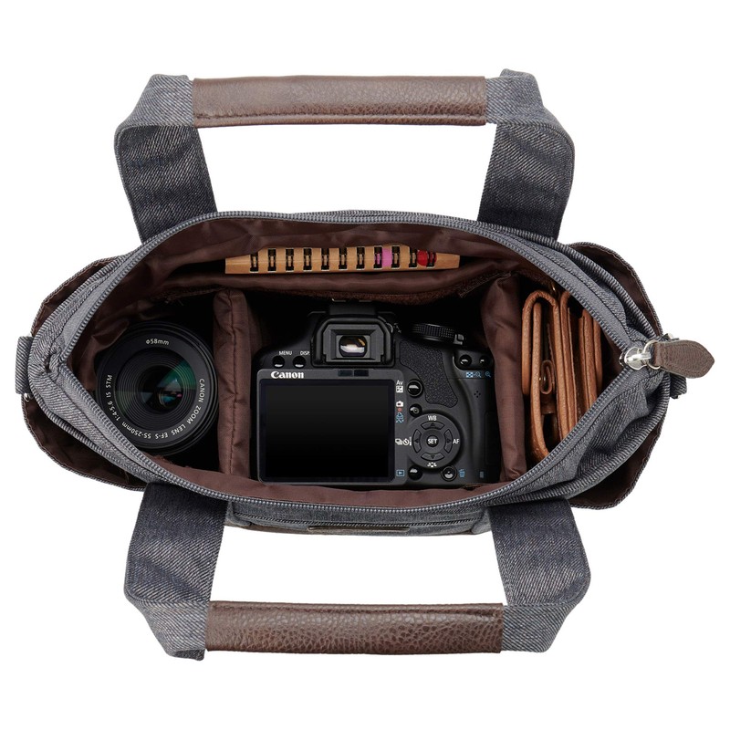 Hakuba SCH-CTTCG Camera Bag, Chululu Camera Tote, Charcoal
