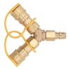 Y Splitter Natural Gas Quick Connect Adapter for Grills Generators