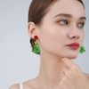 Acrylic Christmas Tree Dangle Drop Earrings for Women Girls Resin
