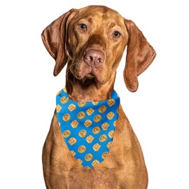 CUTIE TIES Breakfast Club Dog Bandana– Cooling Material - Premium Quality Bandanas for Dogs - Fancy Bandanas - Cute Dog Bandanas in Two Sizes (Breakfast, Small (13.75" x 13.75" x 19"))