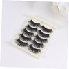 Baluue 5pairs Thick Exaggerated Faux Eyelashes Soft Fiber Artificial Lashes