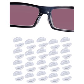 20 Pairs Nose Pads Soft Silicone Adhesive Anti-Slip Eyeglass Thin Nose Pads Stick On for Glasses Eyeglasses Sunglasses - White
