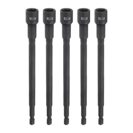 HARFINGTON 5Pcs Magnetic Nut Driver 11/32" x 1/4" Long Quick Change Hex Shank Magnetic SAE Nut Driver CRV Steel for Impact Drive Nuts Bolts Driver Bit Set for Drill