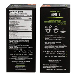 Mantova Italian Organic Spirali Pasta - 100% Durum Semolina Organic Rotini - 16 Oz (Pack Of 6) - Product Of Italy