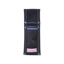 Faithfull Black Suede Leather Scaffold Level Holder for Tool Belt