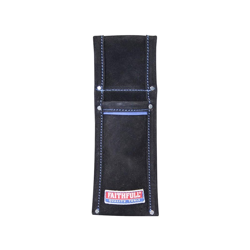 Faithfull Black Suede Leather Scaffold Level Holder for Tool Belt