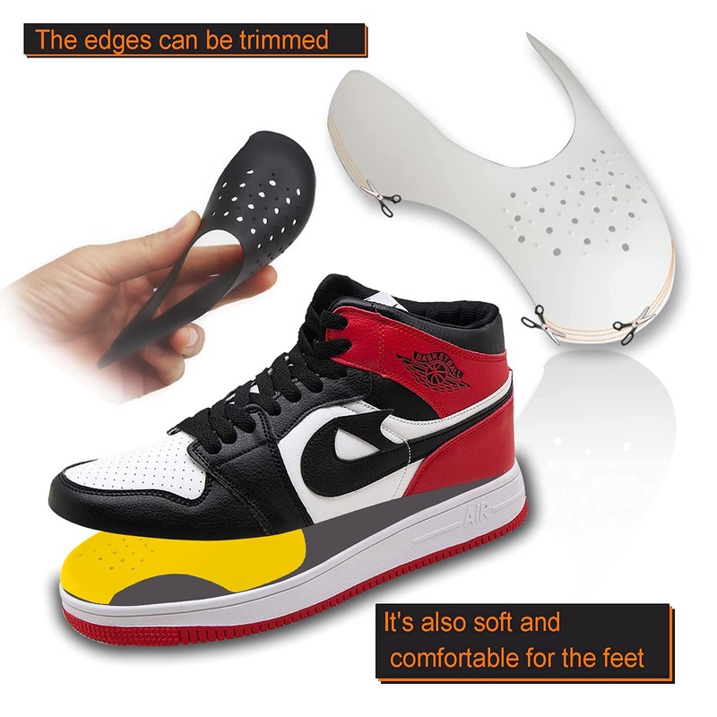 6 Pairs Shoe Crease Protector, Trimmable Crease Guards with Breathable