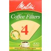 Melitta M4 Cone Coffee Filters Natural, 100 Count, Brown