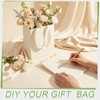 Gilprop 50 Pcs Beige Wedding Mini Gift Bags with Ribbon