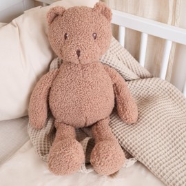 Bieco Cuddly Toy Bear Mika XL, 46 cm, Teddy Bear Made of Bouclé, Baby Plush Bear, Soft Toy, Teddy XXL, Teddy Bear Cuddly Toy, Baby Get Well Soon, Teddy Bear from 0 Months, Christmas Bear