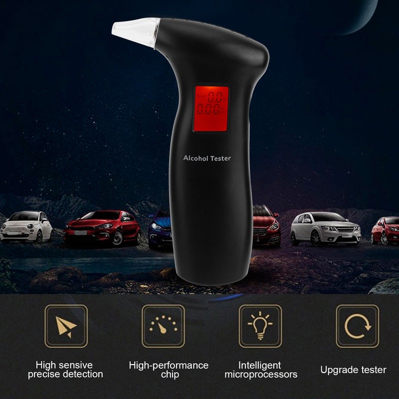 Breath Liquor Tester Driver Drunk Detector Wine Analyzer with LCD