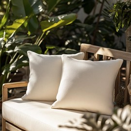 SALAD HOUSE Outdoor Cushion Cover 45 x 45 cm - Recycled PET - Waterproof, Garden Decoration for Outdoor Weatherproof Cushion without Filling for Balcony / Patio / Beach / Lounge Cushion Cover Summer