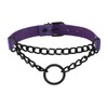 Manfnee PU Leather Choker, Punk, Goth, Emo Circle Necklace, Chain