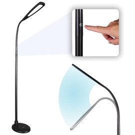 OttLite ClearSun Flex LED Floor Lamp with LED Technology - Touch Activated Controls, Adjustable Neck, Smart Memory Feature - Great for Office, Home, Dorm, Bedroom, College, & Living Room