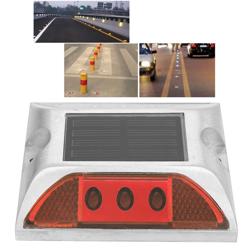 LED Solar Power Ground Marker Lights Waterproof Outdoor Driveway Road