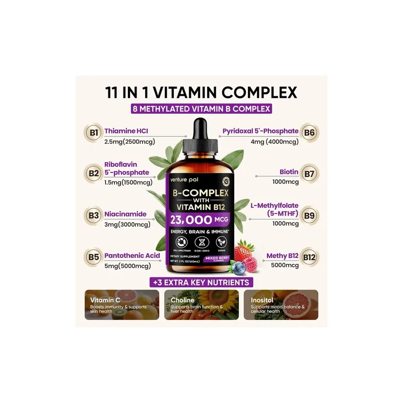 Venture Pal Complejo B Liquido B12 Liquido Hecho En Usa