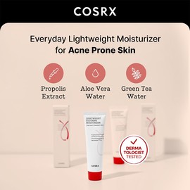 COSRX AC Collection Hidratante Calmante Ligero, 80ml / 2.70 fl.oz | Extracto de Hojas de Aloe Vera 71.2% | Sin Pruebas en Animales, Sin Parabenos | 71