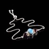Manilata Natural Larimar and Garnet Bracelet, Oval Cabochon Gemstone, Adjustable