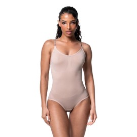 HeyShape Snatched Women's Shapewear Bodysuit Tummy Control Body Shaper - Seamless Sculpting Waist Body Suit - Nude S