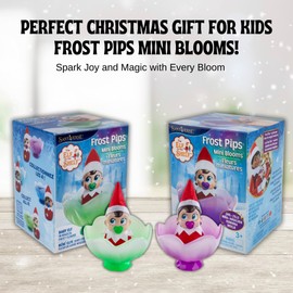 The Elf on the Shelf Frost Pips Mini Flowers with Frostflower Cradle, Elf Baby Girl and Boy with Blue Eyes, Mini Elf Decorations for Kids, Frost Pips Collection, Pack of 2