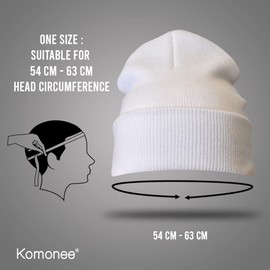 3 x Beanie Hat Plain White Soft Comfortable Casual for Men Women Warm Knitted Winter Woolly Skully Ski Headwear