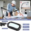 10X Large Magnifying Glass with Light and Clamp, Real Glass,