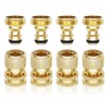 Garden Hose Quick Connector 3/4 Inch GHT, Solid Brass No-Leak