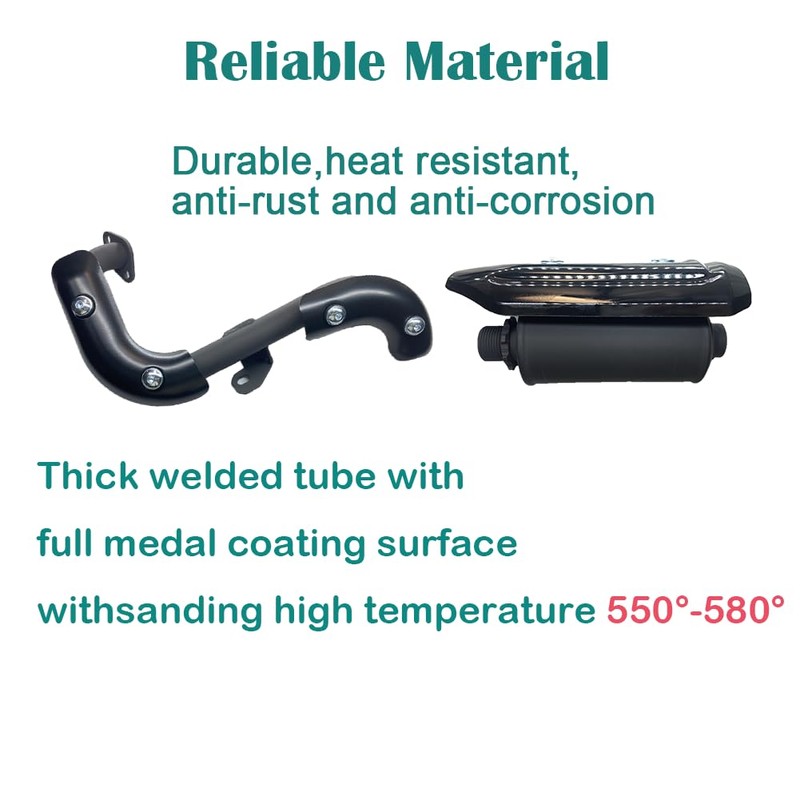 QYMOTO Upgrade CT200U Mini Bike Silencer Kit with Muffler Pipe