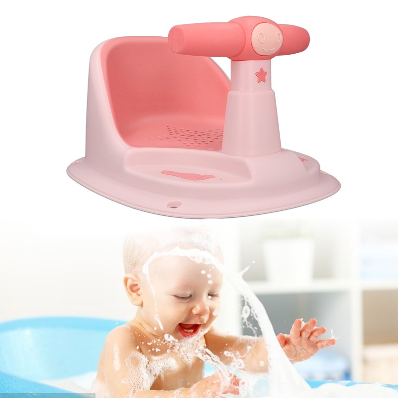 Infant Bath Seat with Backrest Strong Suction Cup Ergonomic Anti