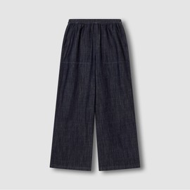 JAJU [JAJU] Women's Relaxed Fit Wide Jeans_Navy