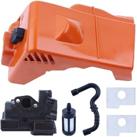 AUMEL Top Cylinder Engine Cover Air Filter w/Housing Kit for Stihl MS180 MS170 018 017 Chainsaw, Top Cylinder Engine Cove + Housing + Air Filter + Fuel Filter Replace 1130 140 4709