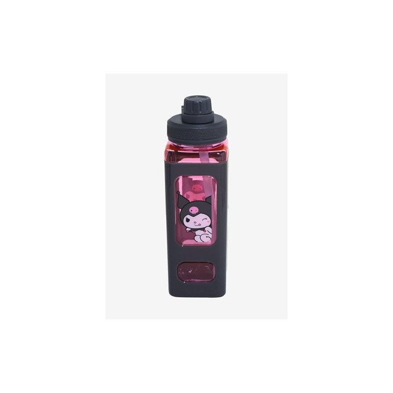 Hot Topic Kuromi Pink & Grey Sports Water Bottle NONE