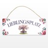 Lieblingsplatz Metallschild XL Gönn deinem Zuhause einen Hauch Romantik und