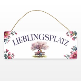 Lieblingsplatz Metallschild XL Gönn deinem Zuhause einen Hauch Romantik und Qualität. Dieses Metallschild wurde mit Liebe gestaltet und bedruckt. Es vereint Charme und Haltbarkeit