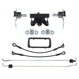 Brock Replacement Set Tailgate Handles & Bezels w/Latches Cables Rods & Bed Side Hinges Kit Compatible with 1994-2004 S10 Sonoma Pickup Truck