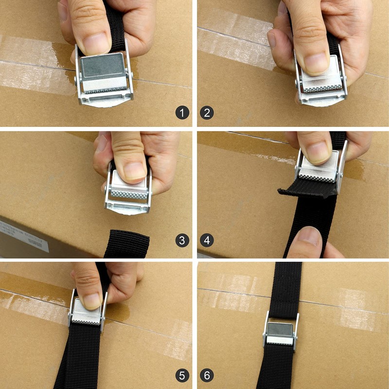 Short Tie Down Straps with Clamping Lock Lashing Strap Bicycle