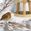Relaxdays Wooden Bird Feeder for Hanging & Standing, H x