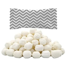 Chevron Metallic Silver Buttermints, Mint Candies, After Dinner Mints, Butter Mint Candy, Fat-Free, Kosher Certified, Individually Wrapped (275 Pieces)