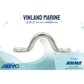 Vinland Marine 304 Stainless Steel Eye Straps fits up to Ø3/8"~Ø5/8" Rope, Pad Eyes for Kayak Deck Eye, Boat Bimini Top Straps, Kayak Tie Down Eyelet,Sailboat Hardware Stainless Pad Eye Plate