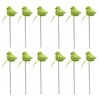 Flower Stakes Glitter Bird Yellow 6 x 25 cm Pack