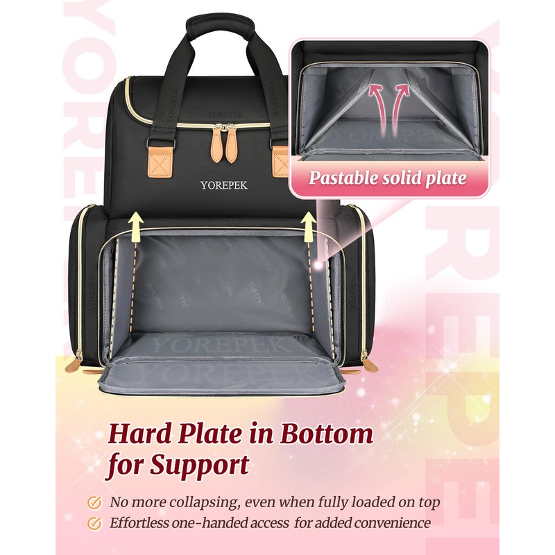 YOREPEK Extra Large Nail Polish Organizer Case Backpack Holds 96