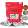 25-Pack Chocolate Coins, Dairy-Free, Dark Chocolate Hanukkah Gelt, Bittersweet Coins