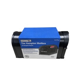 Postal Pro Post Mount Black Plastic Large Mailbox